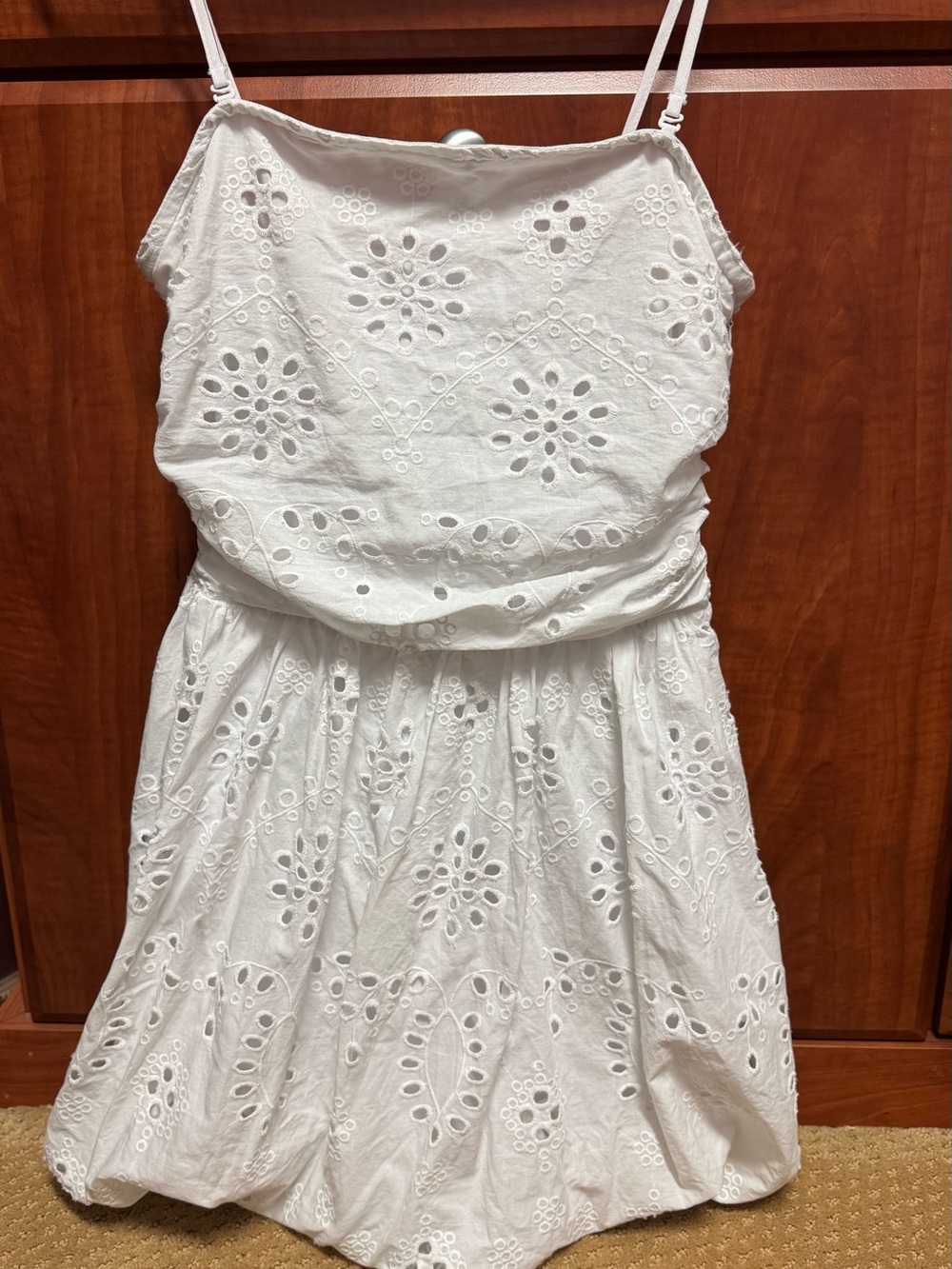 And Now This Girls' White Eyelet Spaghetti-Strap Dress